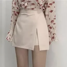 Women's Shorts Spring High Waist Irregular A-line Skirt Solid Colour Slim All-match Trend Skirts Fashion Street Casual Women Clothing