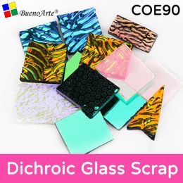 28g Dichroic Glass Scrap 90 COE Mixed Crinkles Clear And Black Glass Scrap Pack All Nice Glass Fusible Glass Lamp Works Glass 231222