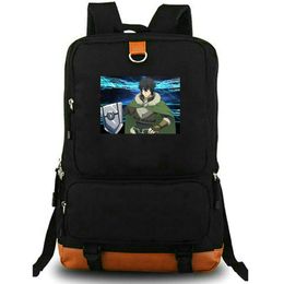 Naofumi Iwatani backpack The Rising of the Shield Hero daypack Cartoon school bag Print rucksack Leisure schoolbag Laptop day pack