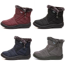 designer warm ladies snow boots light cotton women shoes black red blue deep grey winter ankle booties womens outdoor soft sports sneakers trainers