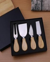 30sets Wooden Handle Cheese Tools Set Cheese Knife Cutter Cooking Tools In Black Box2424434