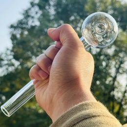Alaer Pyrex Big Oil Burner Smoking Pipes Clear Glass Tube Nail Water Pipe Bong for Hand Dab Rig