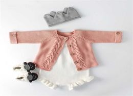 Knitted Baby Bodysuit Set Kids Sweater Cotton born Baby Girls Cardigan Bodysuit Toddler Clothes Jumpsuit For Kids Overalls 2111065261495