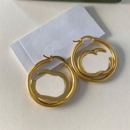 Womens Circle Simple Earrings Hoop Earring For Women Designers Earrings Brands Gold Ear Stud Luxurys Pearl Earings 2210205Z253g