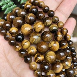 Bracelets Natural Yellow Tiger Eye Stone Beads Round Loose Spacer Beads for Jewellery Making Diy Bracelet Necklace 4/6/8/10/12mm 15inch