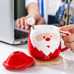 Mugs 2023 Personalized Santa Claus Ceramic Coffee Mug Creative Home Tea Milk Water Cup Couple To Send Friends Christmas Gifts