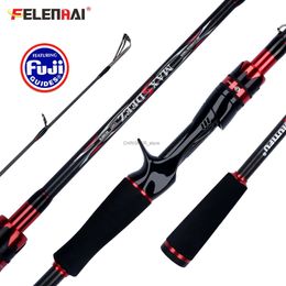 Boat Fishing Rods FELENHAI Spinning Casting Fuji Lure Fishing Rods 1.68/1.8/2.1/2.4/2.7/3.0/3.15m 30T Carbon 3-70g Baitcasting Travel Seabass PoleL231223