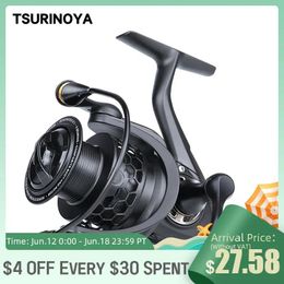 Reels Tsurinoya Na 2000 3000 4000 5000 Spinning Fishing Reel Hot Sale 12kg Max Drag Power Fishing Reel Bass Pike Fishing Line Spool