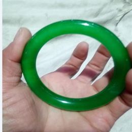 56--60mm IMPERIAL GREEN NATURAL JADE BANGLE JADEITE BRACELET CHARM JEWELRY3370