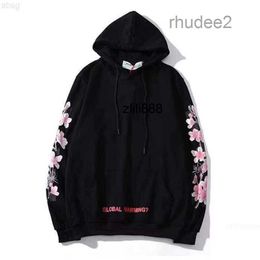 White Luxury Designer Mens Womens Fashion Hoodies High Quality Pure Cotton Flower Arrow Speed Bump Letter Printing Hooded Sweater Street Hip Tdwo S38S