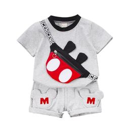 Dresses New Summer Baby Girl Clothes Suit Children Boys Cotton Cartoon T Shirt Shorts 2pcs/sets Toddler Fashion Clothing Kids Tracksuits