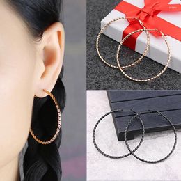 Hoop Earrings Modern 2023 Big Round Thin Female With Charm For Woman Girls Ear Korean Different Jewerly