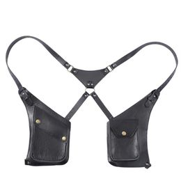 Belts Men Body Chest Belt Bag Anti-Theft Underarm Shoulder Tank Punk Adjustable Strap Holster Outdoor Pocket Costume236t