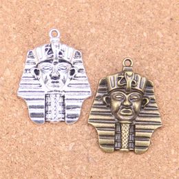 20pcs Antique Silver Bronze Plated egyptian king tut tutankhamen Charms Pendant DIY Necklace Bracelet Bangle Findings 36 28mm312i