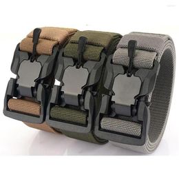 Belts Function Quick-Release Durable Hunting Tactical Strap Magnetic Buckle Waistband Canvas Nylon Men's Military Belt272B