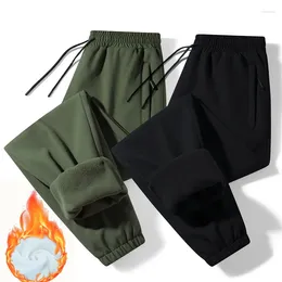 Men's Pants Warm Cotton Velvet Thickened Legging Winter Windproof Warmth Comfortable Straight Casual Sports Sweatpants