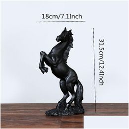 Novelty Items Vilead 12 4 Resin Horse Statue Living Room Crafts Decorative Ornaments Creative Home To Successf Opening Lucky3356 Dro Dhwnk