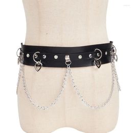 Belts Durable And Comfortable Wide Waist Strap With Metal Chain For Dress Or Coat Y1UA