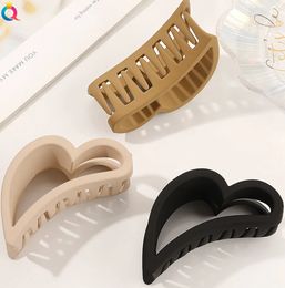 Ins Style Ribbon Hair Clip Heart Shape Hair Claw Women Girls Sweet Claw Clips Barrettes Korean Claw Crab Fashion Hair Accessories C466