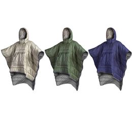 Bags Outdoor Wearable Cloak Sleeping Bag Winter Plus Quilt Warm Ponchos Cape Solid Color Sleeping Bag Outdoor Wearable Cloak