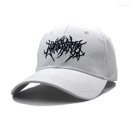 Ball Caps Gothic Street Punk Baseball Cap Cotton Fashion Embroidery Outdoor Black Sports Men Women Hip Hop Dad Hats