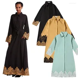 Ethnic Clothing Middle East Women Muslim Islamic Embroidery Abaya Kaftan Dubai Shirts Dress Ramadan Vestidos Robe