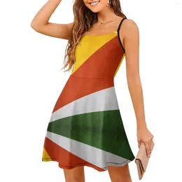 Casual Dresses Seychelles Seychellois Flag National Of Graphic Cool Exotic Woman's Dress Women's