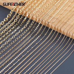 Bracelets Gufeather C65,diy Chain,pass Reach,nickel Free, Gold Plated,copper,handmade Chain,diy Bracelet Necklace,jewelry Making,3m/lot