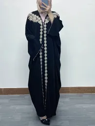 Ethnic Clothing Women Eid Muslim Abaya Dubai Arab Long Robe Batwing Appliques Ramadan Morocco Cardigan Abayas Kaftan Islam Jalabiya Modest