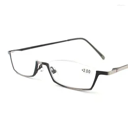 Sunglasses Small Half Frame Mens Reading Glasses Women Spring Hinges Prescription Alloy 1.0 1.5 2.0 2.5 3.0 3.5 4.0