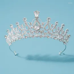 Hair Clips Bride's Simple Crown Inlaid With Rhinestones Sweet Birthday