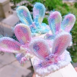 Hair Accessories Cute Cartoon Ears Hairpin Woolen Knitted Girls Clip Funny Knitting Headwear Accessory Gift For Kids