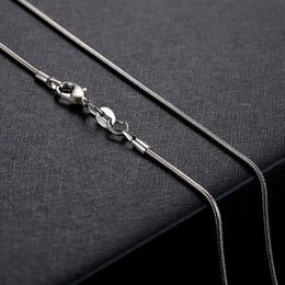 1mm 925 Silver Snake Chain Necklace 16 18 20 22 24 Inch Silver Lobster Clasp Necklace for Women Jewelry Pendant with chain226Q