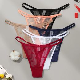 2PCSSet Mesh Transparent Thong Women Panties Underwear Seamless GString Female Underpants Intimates Lingerie SL 231222