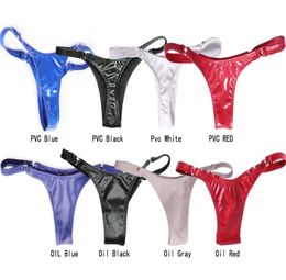 Women's Panties Design Leather G Strings Sexy Underpants Thongs Latex Shorts Briefs Low Waist Bounce Fetish Ps Size T7930763