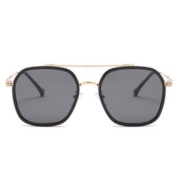 Luxury fashion women full-frame black sunglasses square thick frame carved retro street driver sunshade mirror design polarized gl266E