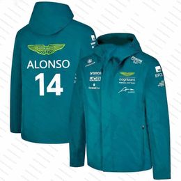 Aston Martin Windbreakers Mens Jackets Men F1 Alonso Kimoa Windbreaker Amf1 Lifestyle Wind Breaker for Mula One Racing Suit Windproof Jack Bomber Jacket