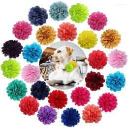 Dog Apparel 50pcs Big Flower Collar Large Accessories Slidable Bow Tie Pet Cat Bowties Fashion Products For Dogs