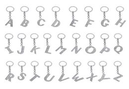 Crystal Rhinestone AZ English Letters Metal Keychain Keyring Car Keychains Handbag Pendant Charms Gift8704107