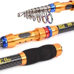 Boat Fishing Rods Telescopic Fishing Rod Saltwater Freshwater-12 FT Carbon Fiber Telescopic Fishing Pole 1.8m 2.1m 2.4m 2.7m 3.0m 3.6mL231223