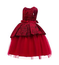 Christening Dress Christmas Carnival Costume For Kids Party Embroidery Princess Toddler Girls Clothing 7 8 9 10 Year6527872