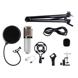 Microphones BM 800 Dynamic Condenser Wired Recording Microphone Sound Studio with Shock Mount Holder set for Recording Kit KTV Karaoke