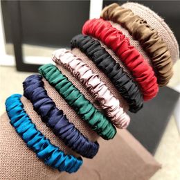 100% Pure Silk Hair Scrunchie Women Small Hair Bands Cute Scrunchie Pure Silk Sold by one pack of 3pcs 2010213189