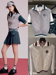 New Golf Women's Knitting Waistcoat Vest Elegant Retro All-Match Temperament Fashion Trend Age-Reducing Athletic Clothing
