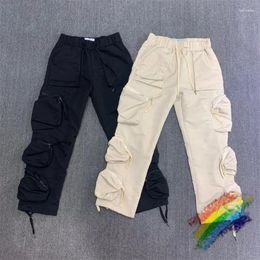 Men's Pants Vintage Multi Pocket Sweatpants Jogger For Men Women Top Quality Hip-Hop Drawstring Overalls Cargo Long Trousers