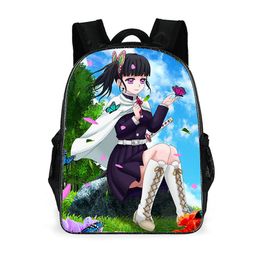 Tsuyuri Kanao backpack Demon Slayer daypack Kimetsu no yaiba school bag Anime packsack Print rucksack Picture schoolbag Photo day pack