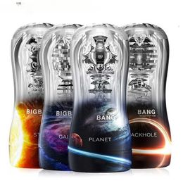 Sex Toys Massager Male Masturbation Device Transparent Aeroplane Cup Glans Exercise Toy Built-in Stimulation Ball
