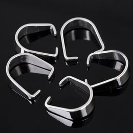 1000pcs Strong 316L Silver Stainless Steel Pendant Pinch Clip Clasp & Hooks Bail Connector DIY Jewellery finding225p