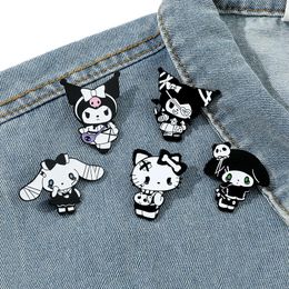 Halloween dark horror kuromi cats melody brooch Cute Anime Movies Games Hard Enamel Pins Collect Cartoon Brooch Backpack Hat Bag BJ