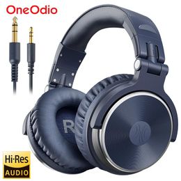 Earphones Oneodio Pro 10 Wired DJ Headphones Bass Stereo Gaming Headset With Microphone For Phone Studio Monitor Headphone For Recording